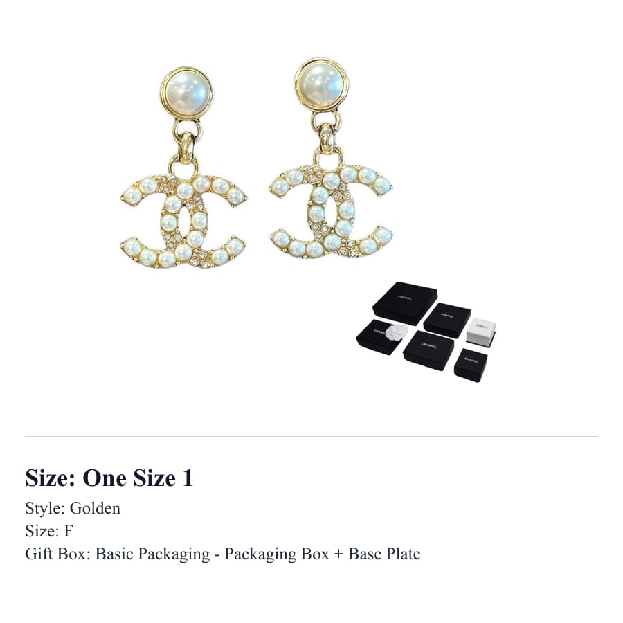 CHANEL Metal Earrings Women's Gold ABD721-B17215-NZ743