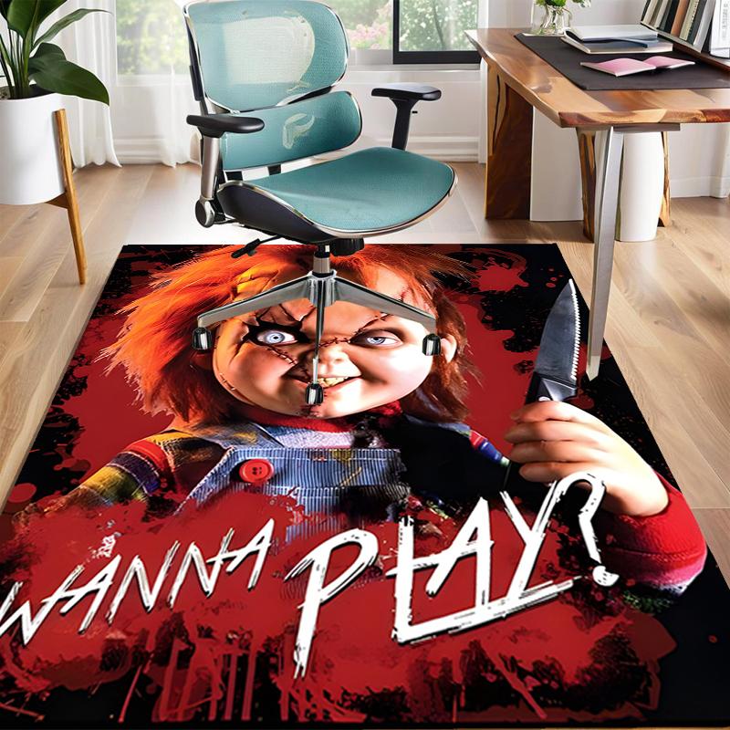 1pc Chucky3 Design Area Rug - Non-Slip, Soft & Cozy Floor Mat for Living Room, Bedroom, Office - Indoor/Outdoor Decorative Carpet