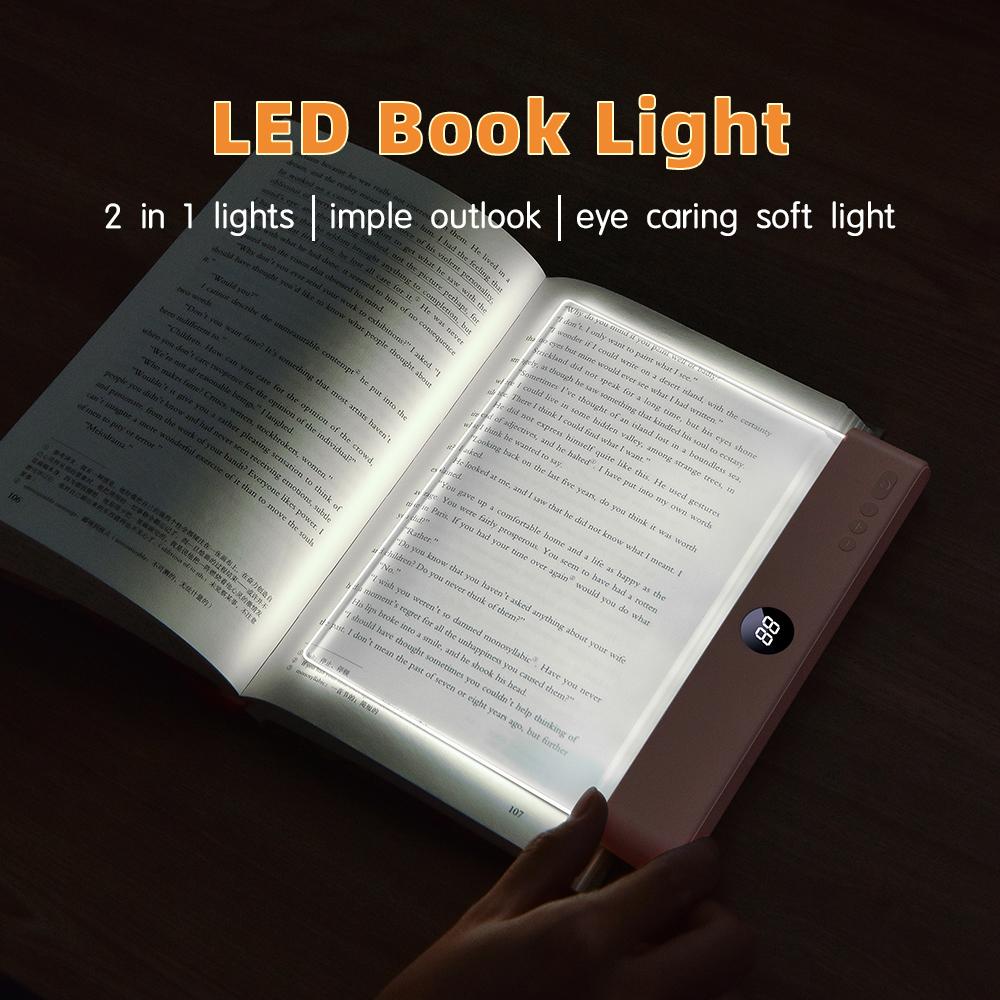 LED Reading Light Battery Powered Eye-Care Book Light Adjustable Portable Clip On Lamp for Study Desk Bedside Travel Bookworms