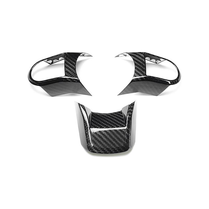 For BMW MINI Cooper S F54 F55 F56 F57 F60 2022 2023 Car Steering WWheel Carbon Fiber Decorative Cover Car Interior Stickers