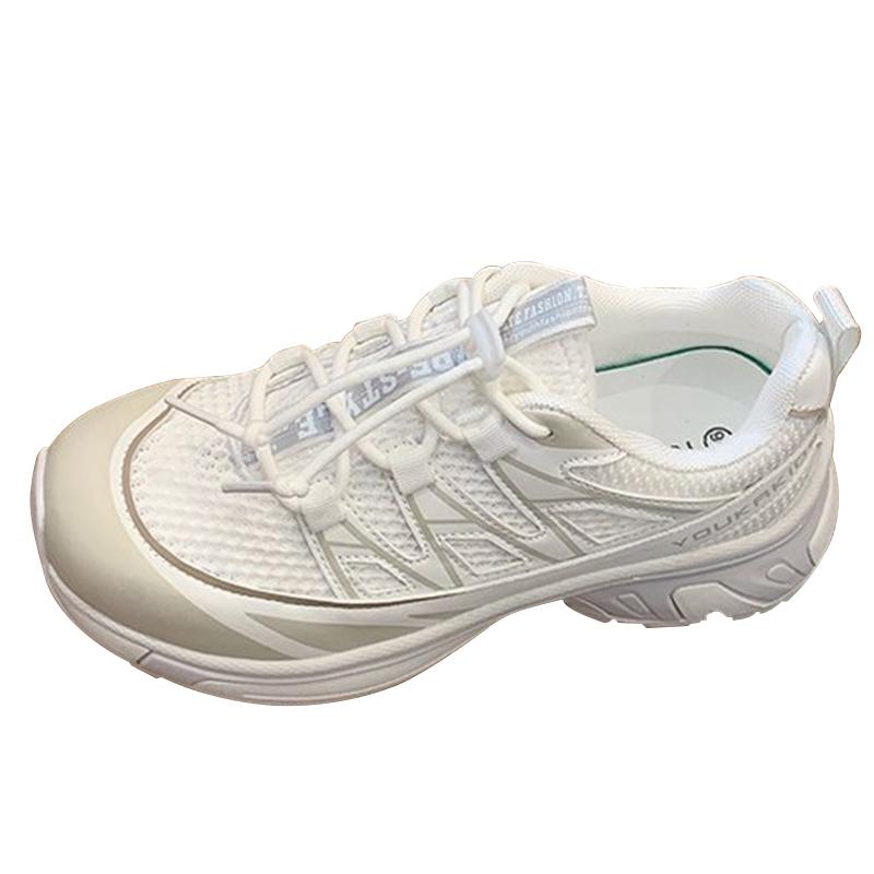 

SyfIyno New Women s Shoes Women s Casual Sneakers Non-slip Chunky Sneakers Mid Heel Pumps Women s Mesh Flat Shoes 35 белый