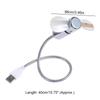 Time Temperature Display LED Clock  Fan Adjustable USB Clock  Fan Mini Clock Cool Fan  Laptop