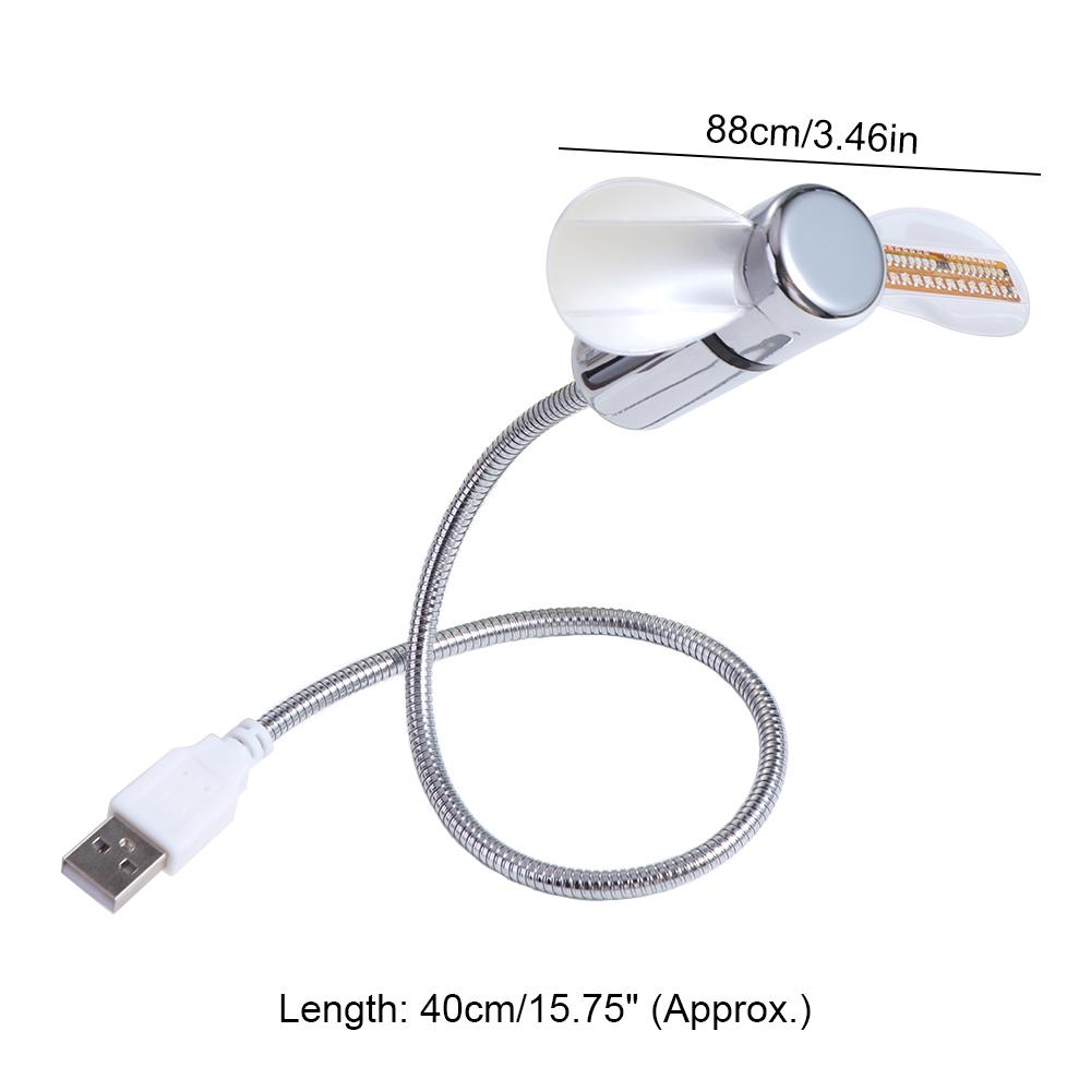 Time Temperature Display LED Clock  Fan Adjustable USB Clock  Fan Mini Clock Cool Fan  Laptop