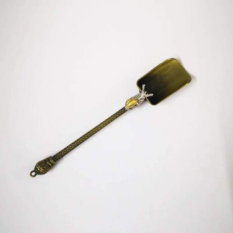 Retro Metal Chinese Tea Scoop Spoon Copper Teaspoon Bamboo Shape Tea Set Shovel Kongfu Tea Ceremony Utensils Accessory Tool