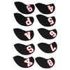 10PcsSet Number Golf Iron Head Cover Set Neoprene Golf Club Iron Protective HeadcoverBlack
