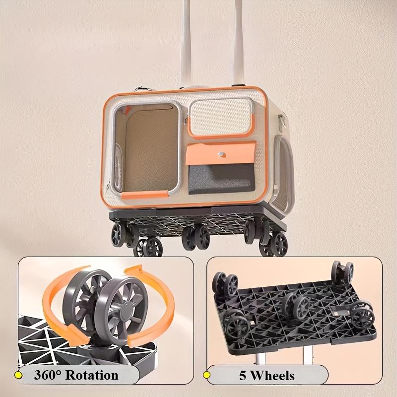 Domácí mazlíčci chodí ven s přenosnými kufry na kolečkách, kufry, tašky pro malé psy a kočky, vysoký vzhled, kočičí kufr, cestovní vesmírná kapsle