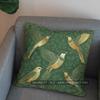 2D Green Birds And Leaves Patterned Pillow Cover Pattern Cushion Cover Suitable For Sofa Bedroom Car Pillow Cover