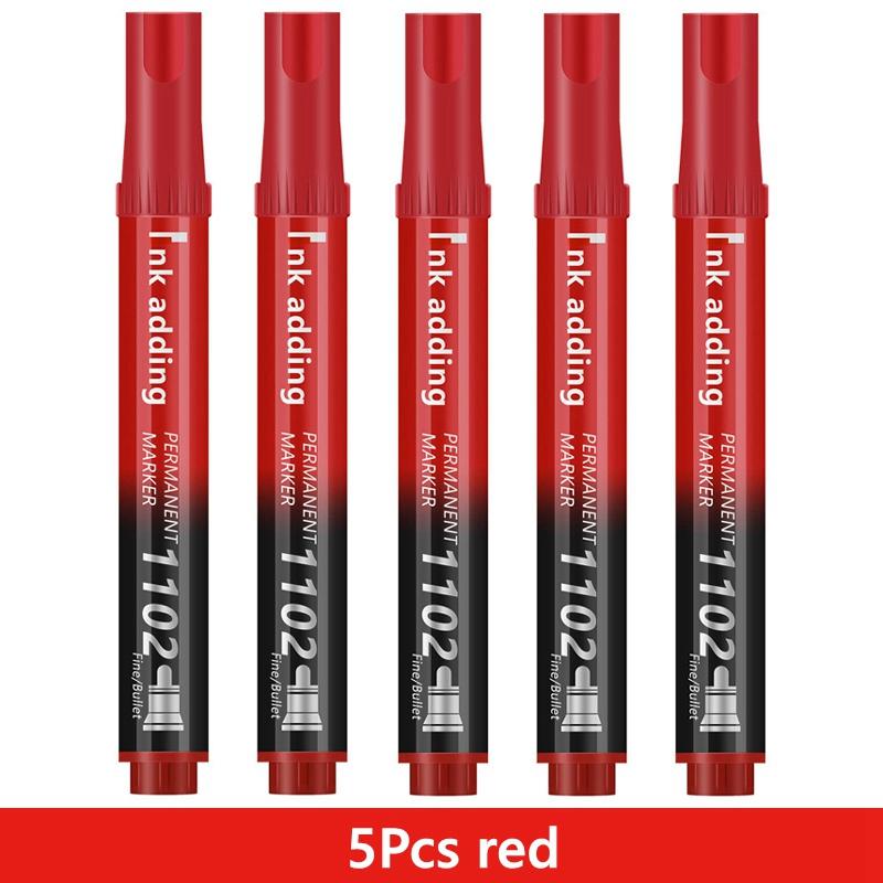 1/10/100pcs 2mm Red Blue Ink Black Permanent Marker Pens, Fine Tip, Waterproof, Quick Drying Drawing Pens Wood Stone Metal Glass