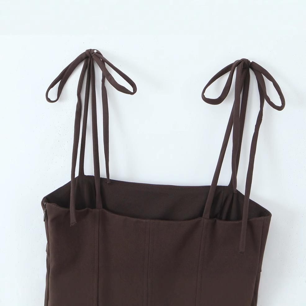 Spring 2025 Women's European & American Style Fashion Top with Bow Decoration