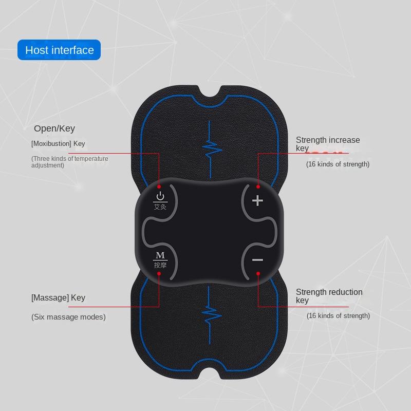 Mini tappetino massaggiante intelligente, massaggiatore per moxibustione, strumento per massaggio dei punti di agopuntura, apparecchio eutilico per agopuntura, scatola portatile per moxibustione senza fumo