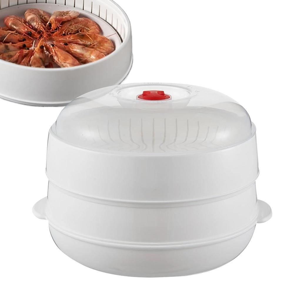 

Пароварка для микроволновой печи с крышкой и поддоном Кухонная пароварка для овощей Кухонная посуда для разогрева блюд Паста Пельмени Мясо Бекон Кукуруза