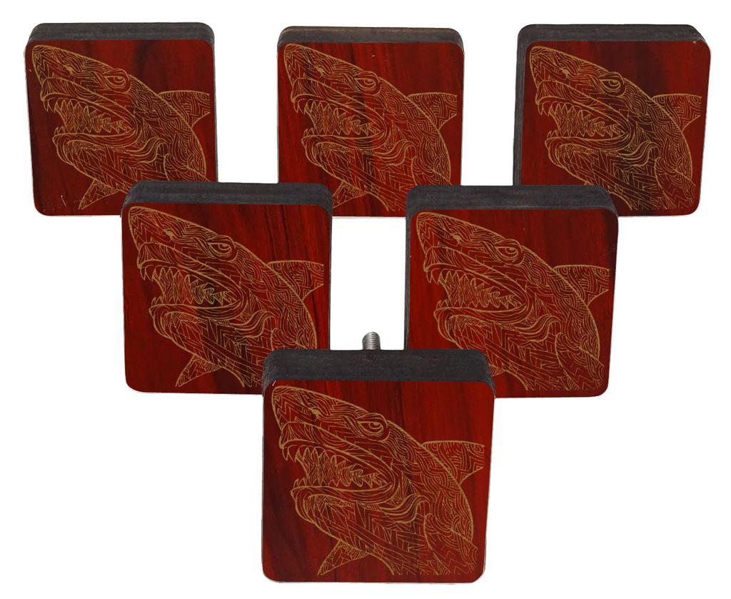 IBA Indianbeautifulart Braun Gravierte Knöpfe Holz Kleiderschrank Knöpfe Schrank Schubladengriff 10