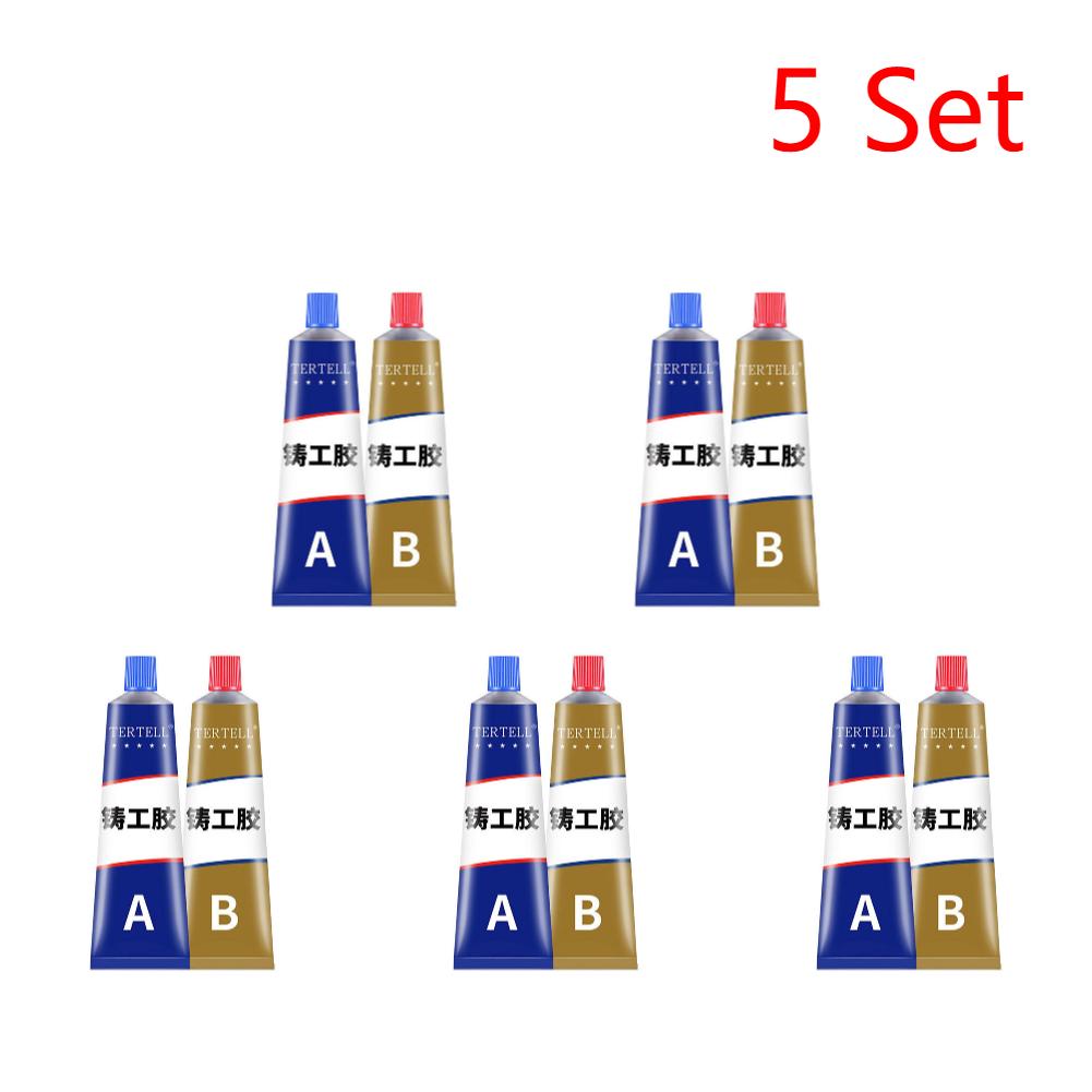 2-20pcs AB Glue Casting Adhesive Industrial Repair Agent Casting AB-Metal Cast Iron Damaged Crackle Welding Heat Resistant Glue