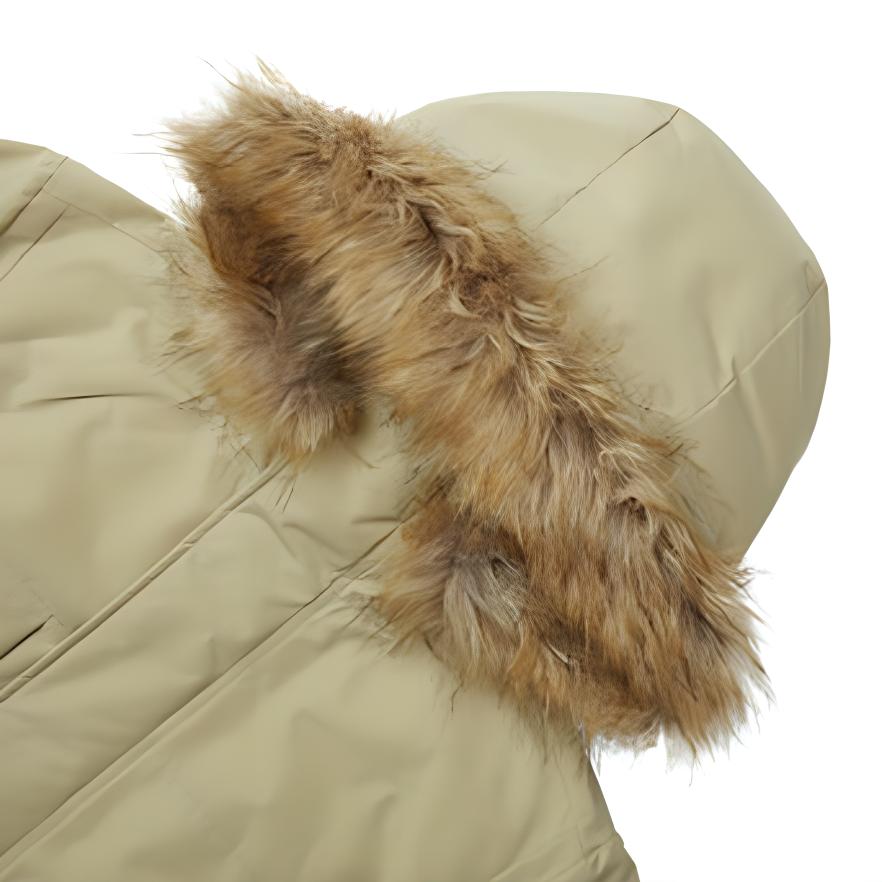 New Balance Down Jackets Men's Khaki Hooded Moderate Down Jacket AMJ04349-KH