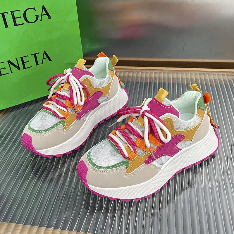 

ins new dad shoes women s 2025 summer and autumn height increase casual breathable thick-soled color matching travel shoes 35