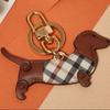 Daks Brown Check Color Leather Keyring Dbho6ee84w3