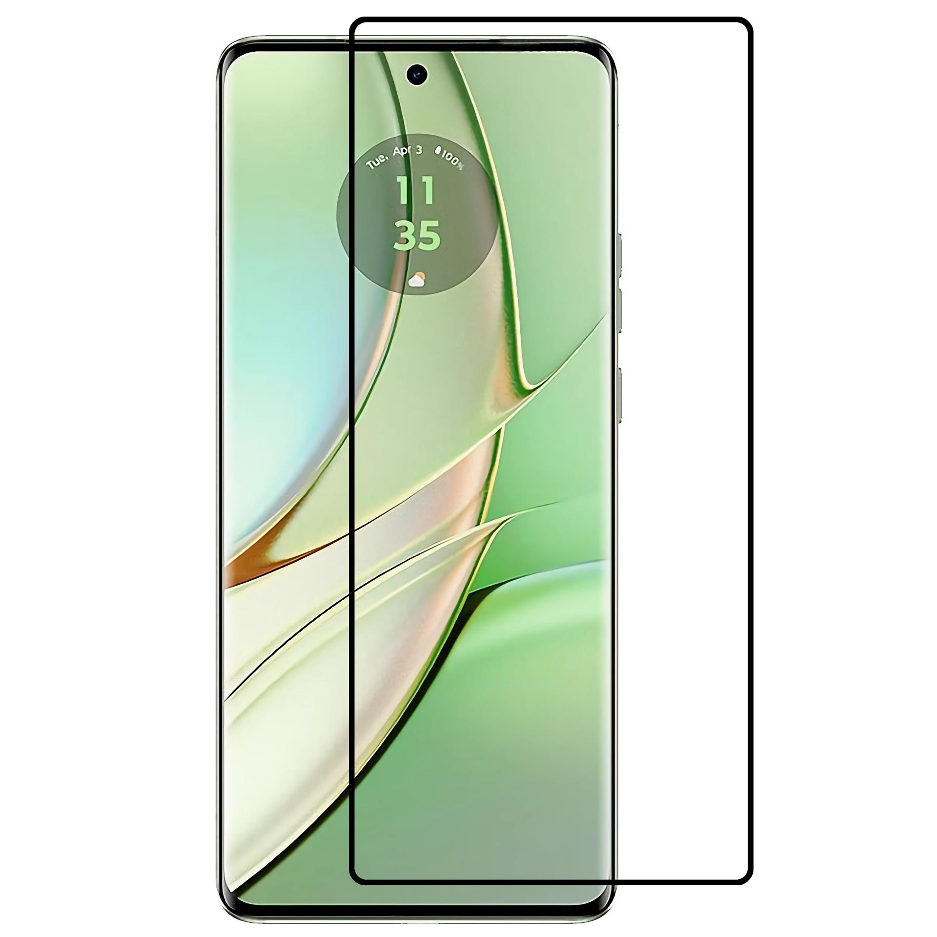 

Для Motorola Edge 40 5G/Edge 40 Neo 5G Вигнута плівка із загартованого скла Шовкографія Повне покриття Повний клей HD Захисник екрану Type A