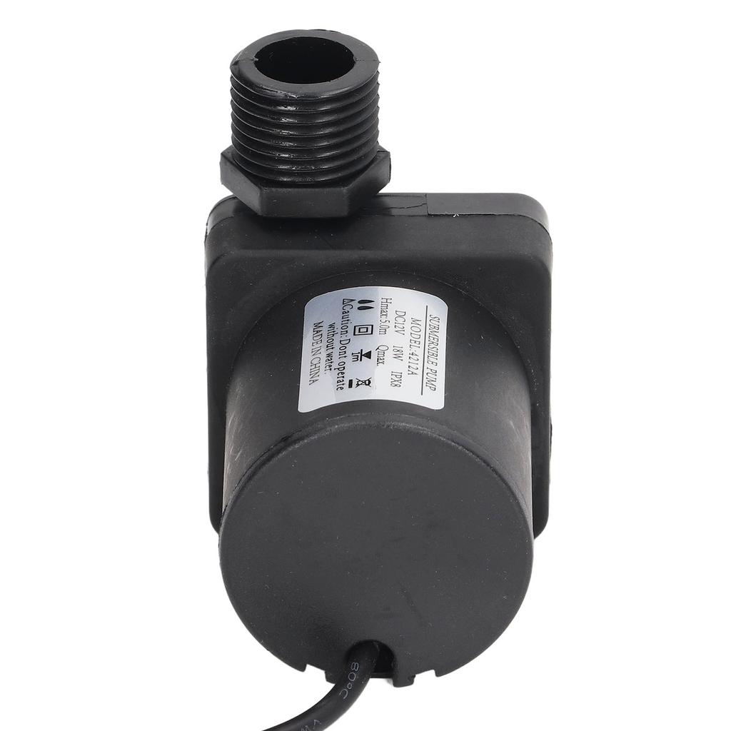 Small Submersible Pump Safe Stable Performance Power Saving Quiet Fountain Water Pump DC12V 20W 800L/h