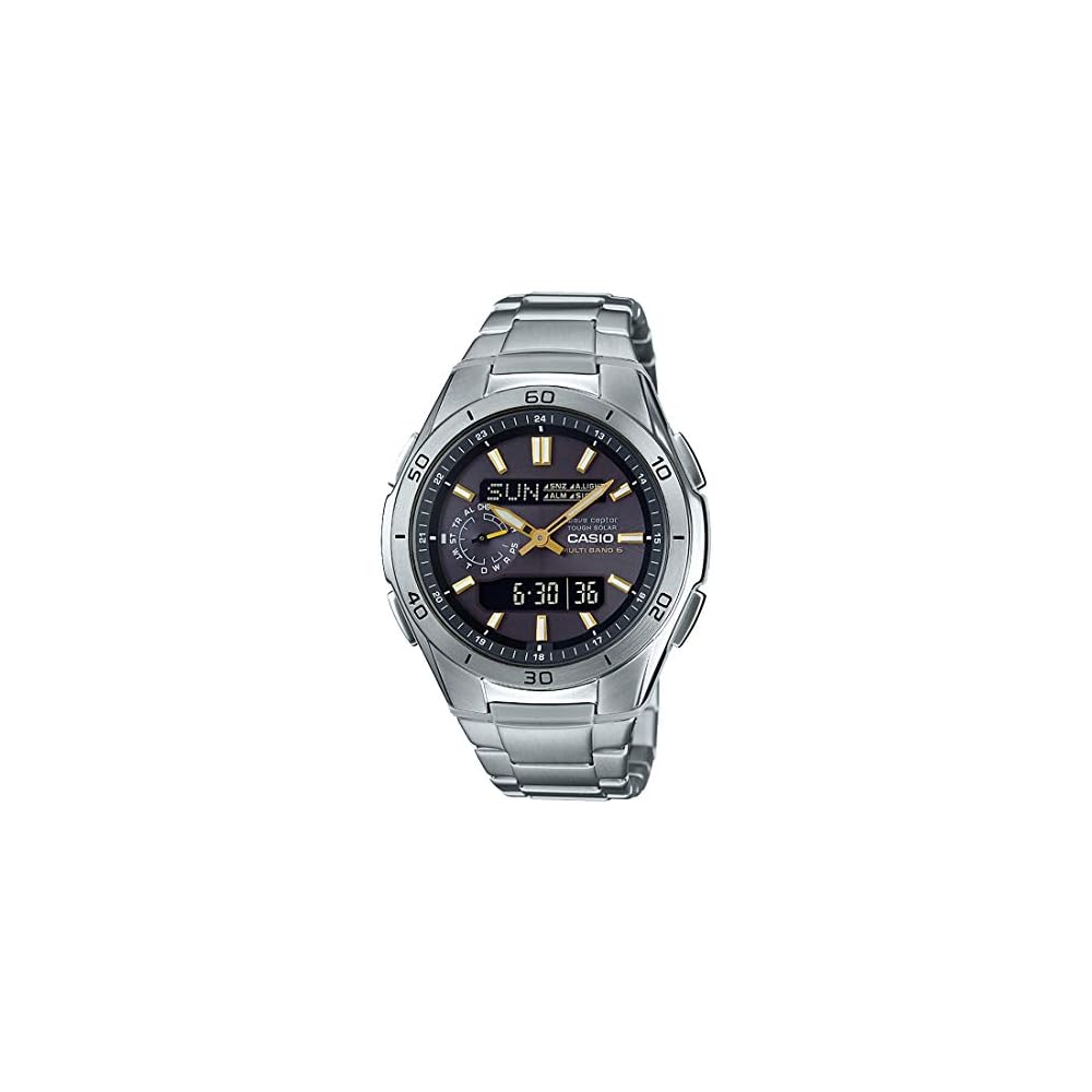 Casio Waveceptor Solar Watch WVA-M650D-1A2JF Men s Black Gold Stainless Steel 100m Water Resistant