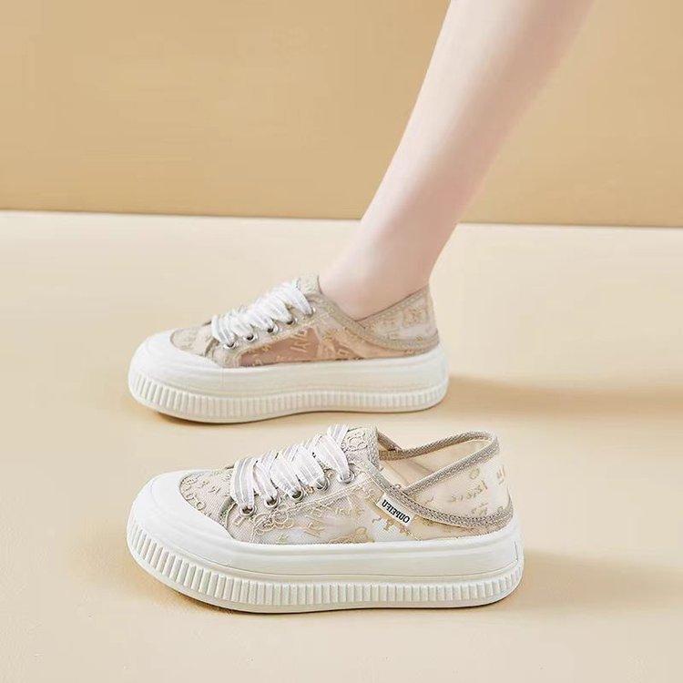 

Взуття рибалки сяосянфенг жіночий розмір дихаюча сітка маленькі білі кеди весна та літо 2025 нові спортивні та повсякденні туфлі подвійного носіння 40 хакі