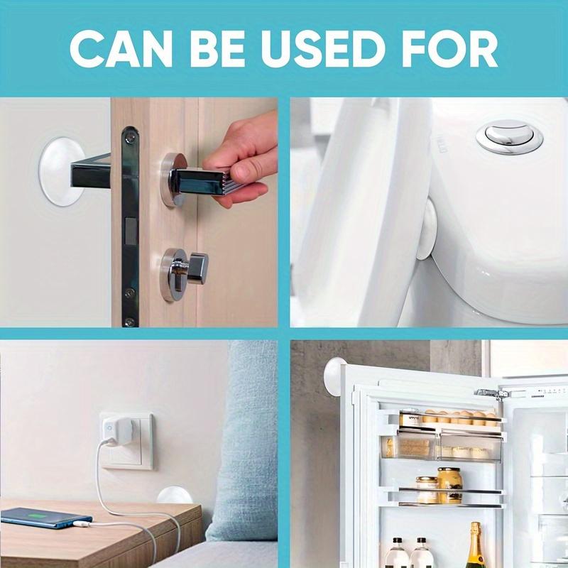 [Opritor de ușă cu absorbție de șoc] 6 buc Opritoare de ușă transparente autoadezive cu absorbție de șoc Protecții de perete | Reducerea zgomotului, Design din plastic reutilizabil