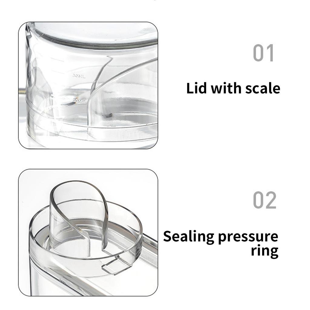 Dispenser Per Detersivo 5,5 Litri Con Coperchio A Pressione – Contenitore Ermetico Trasparente Per Capsule E Polvere – Organizer Per Lavanderia - 2