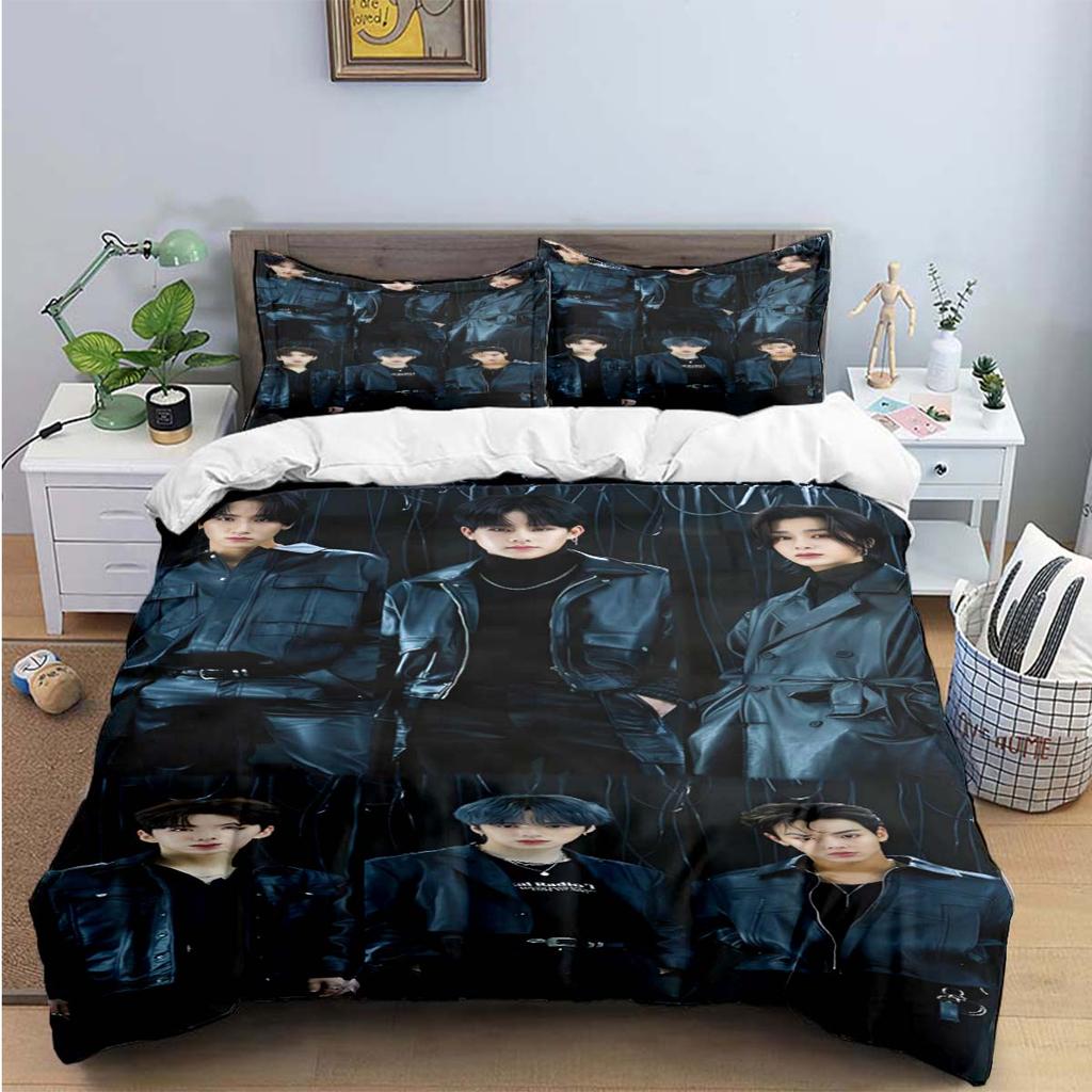 Comforter Fashion K-Pop Singer M-Monstas X Bedding Sets Exquisite Bed Supplies Set Bed Comforter Set Bedding Set Kids Gift