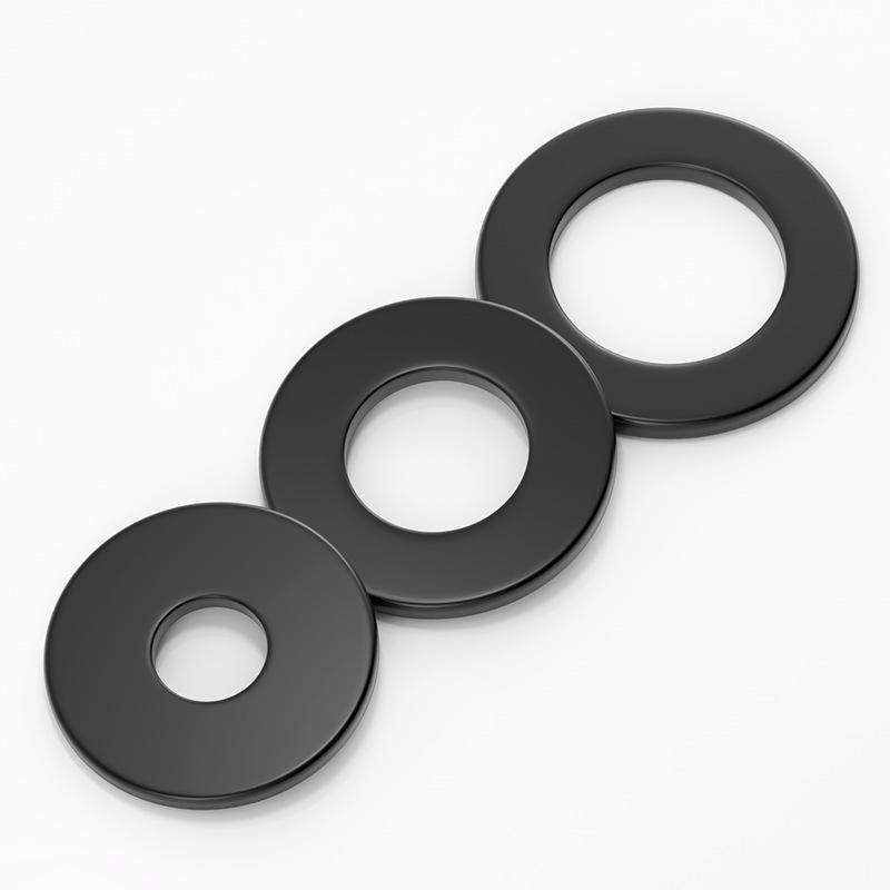 High-Strength Black Flat Washer - Grades 4.8 & 12.9, Sizes M3 To M24
