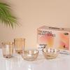 Aglaia Heartbeat Series 4-Piece Glass Tableware Set
