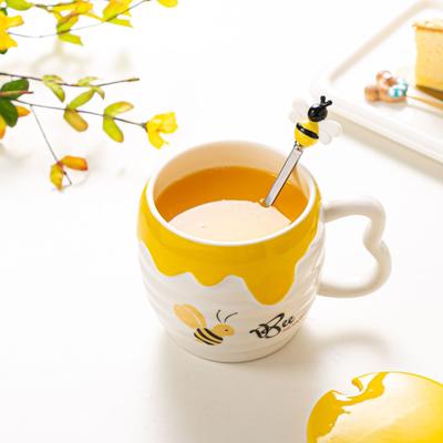 Cute Cartoon Ceramic Cup High Value Mug Office Coffee Cup Home Breakfast Cup Gift Water Cup Cup Cup