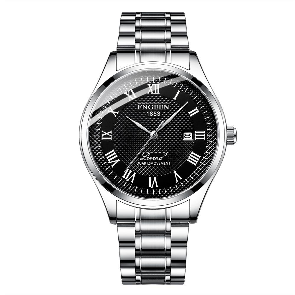 Custom LOGO Luxury Stainless Steel Luminous Wristwatches Waterproof Quartz Watch for Men
