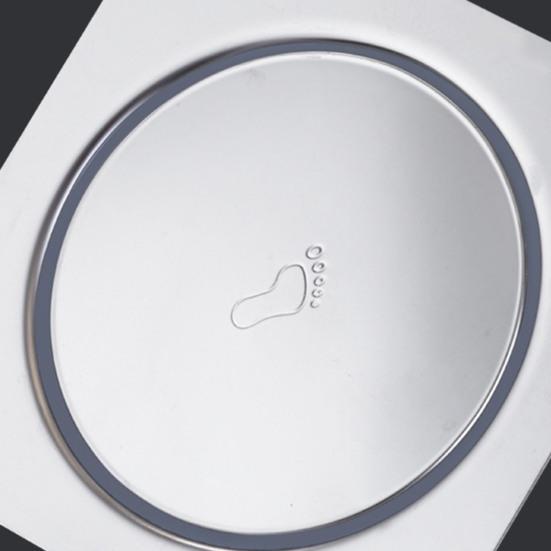 Stainless Steel Floor Drain Cover Precision Sealing Structure Blocks Odors Insects Foot-Pedal
