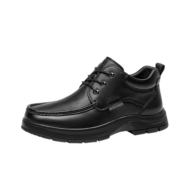 MONTAGUT Men s Warm Leather Martin Boots 39