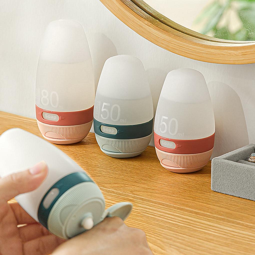 Empty Bottle Plastic Silicone Dispenser Portable Refillable Travel Bottle with Cap