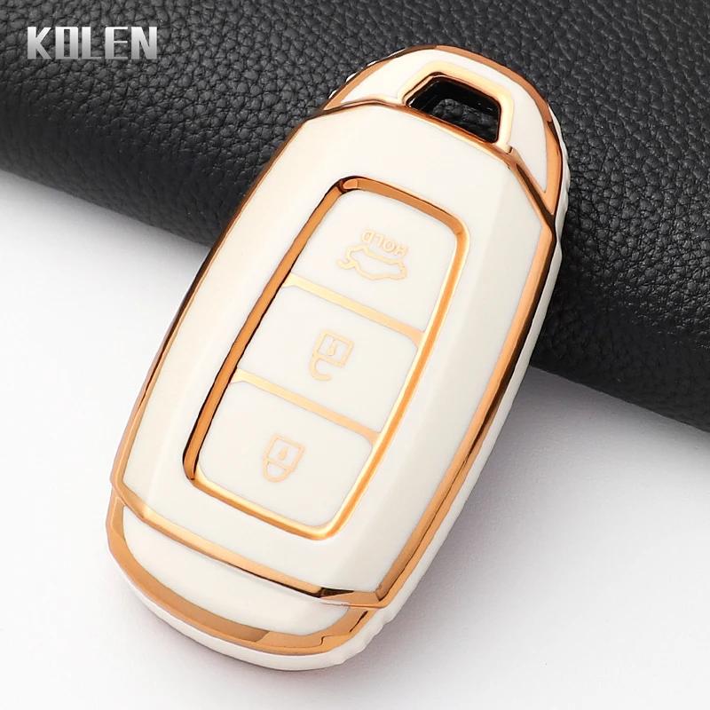 

Fashion Tpu Car Key Case Cover For Hyundai Elantra Grandeur Accent Solaris Sonata Palisade Kona Creta I20 I30 Ix35 Ix25 Keychain