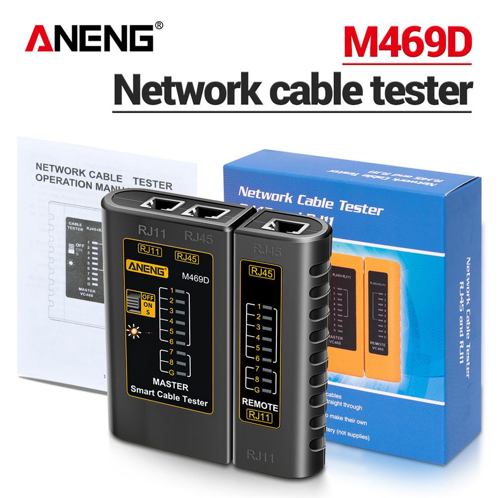 ANENG M469D Tester RJ45 RJ11 RJ12 Network Cable Networking Tool Network Repair CAT5 UTP LAN Cable Tester Cable lan tester
