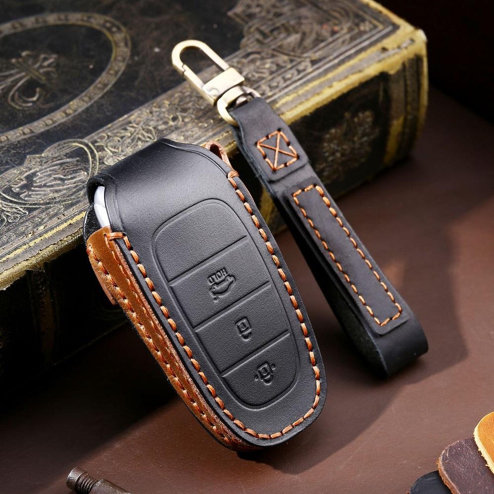 Leather Car Key Case Key Cover For Hyundai Tucson Nx4 Car Key Case Protection