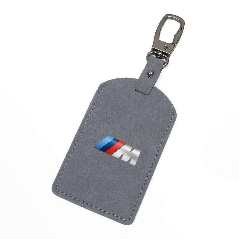 NVEQ9 Premium Leather Car Card Key Cover Protective Case For BMW Smart Card Key Accessories For BMW G80 G06 G07 G42 G14 G15 / Stickers