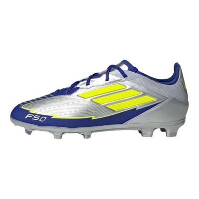 Messi Adizero F50 Elite FG K La Vida Rapida Pack Tênis Infantil Prateado Prateado-Metálico Amarelo-Solar IH0921