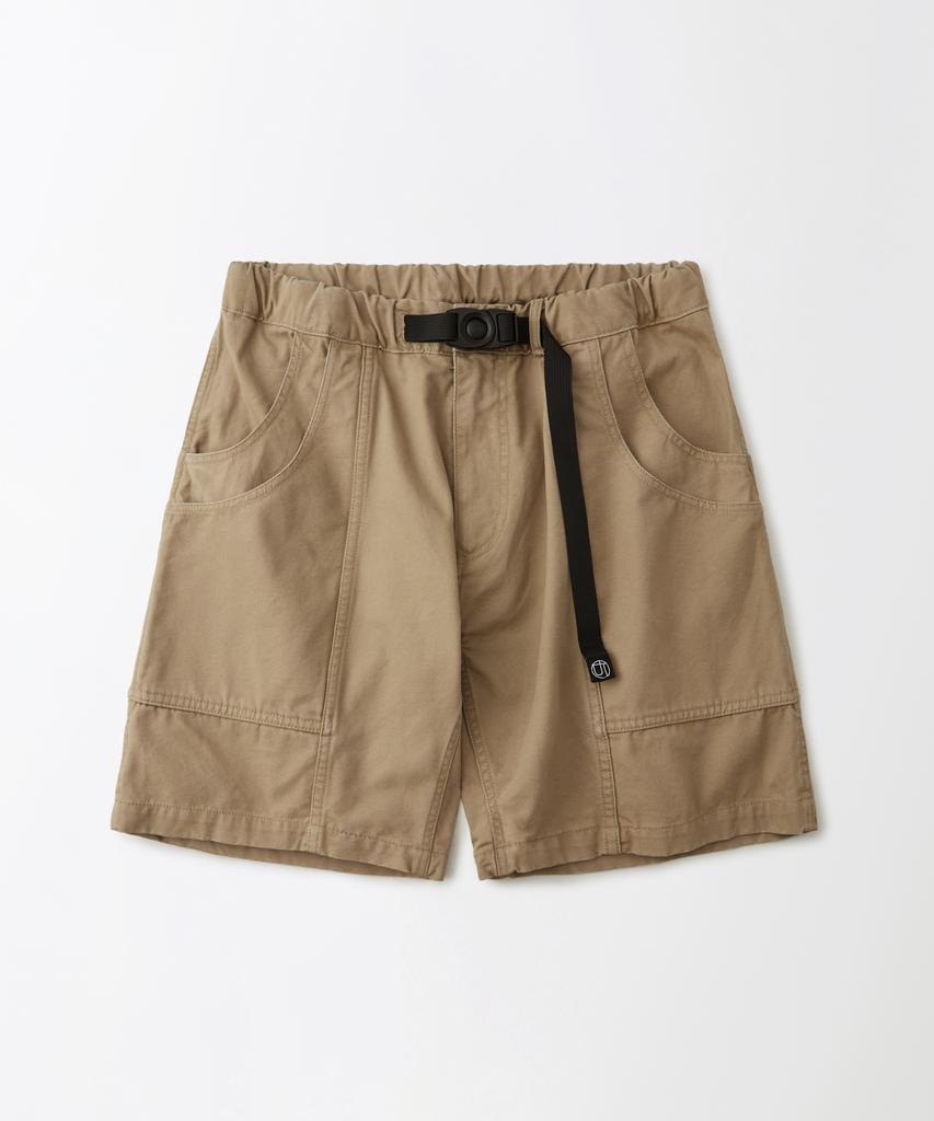 OUTSTANDING Canvas Climbing Belted Shorts_Beige