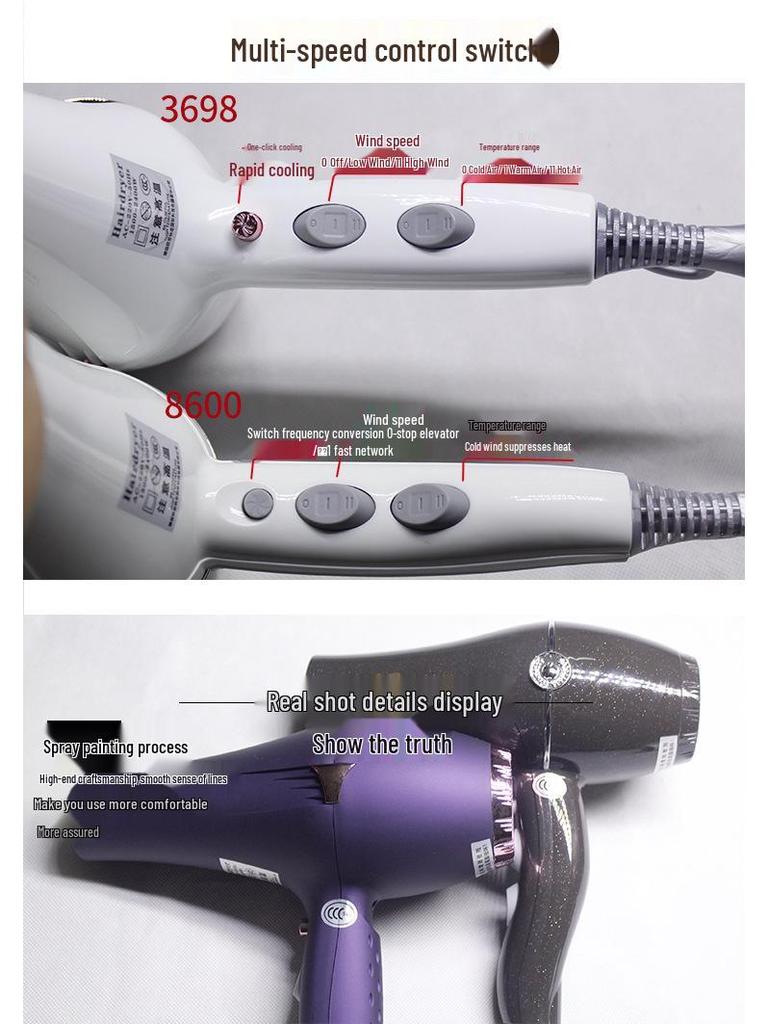 High-Power Professional Hair Dryer for Salon & Home: Strong Wind, Gentle Care