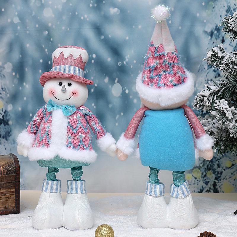 Neue Bonbonfarbene Weihnachtsmannpuppe: Einziehbare Weihnachtsdekoration für Hotels und Einkaufszentren