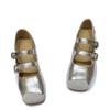 Korean version of flat-bottomed versatile one-word with ballet single shoes women's 2025 new autumn retro square head Mary Jane small leather shoes