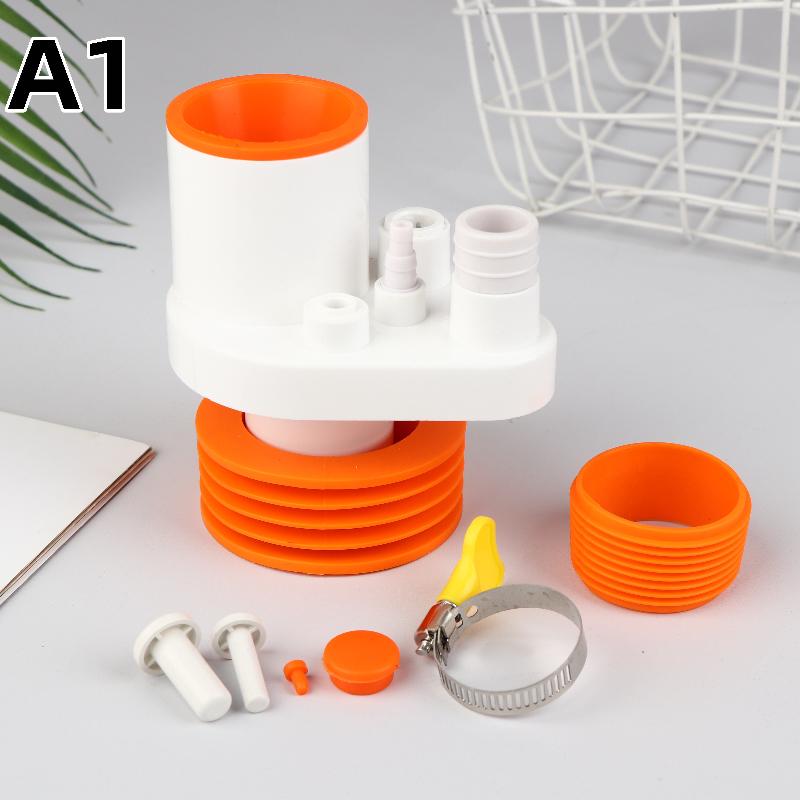 Universal 5 In 1 Sealing Ring Sink Drain Pipe Adapter Anti Odor Multifunctional Kitchen Basin Sewer Branch