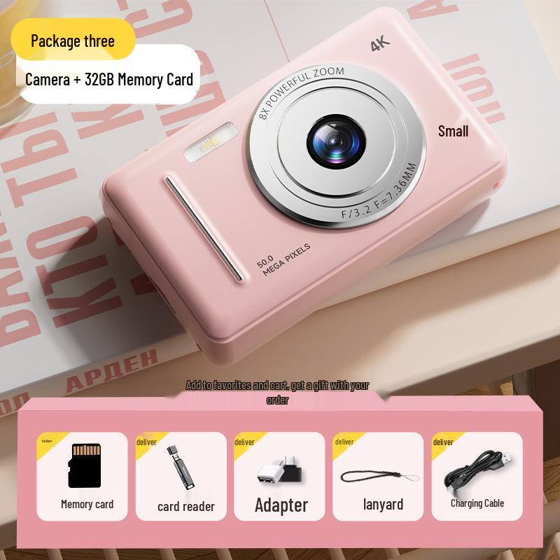 Retro CCD Student Pocket Camera with Dual Flash - A1
