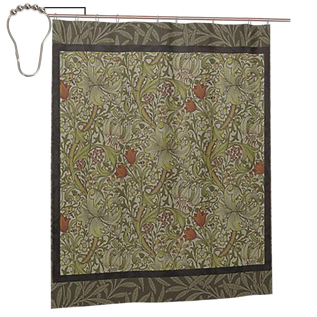 Tenda Doccia Alghe William Morris Bagno Poliestere Impermeabile Tende da Bagno Con Ganci