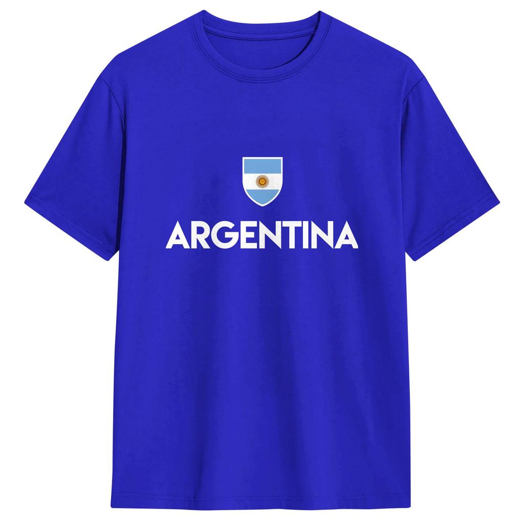 Argentina Flag Cotton Tshirt For Unisexs Beach Classic Tshirts Oneck Fashion Tees Big Size Wholesale Clothes