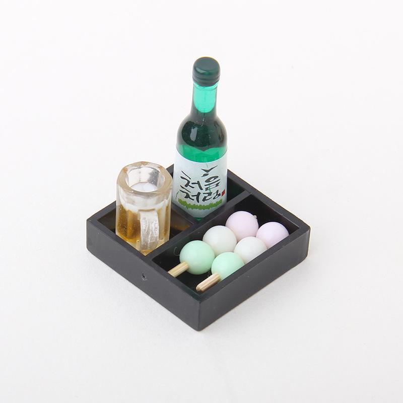 Japanese Dollhouse Three-Color Dango and Sake Toy Set