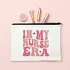 In My Nurse Era Print Women Cosmetic Bag Travel Neceser Toiletries Organizer Bags Women  Canvas Make Up Case Best Gift for Nurse