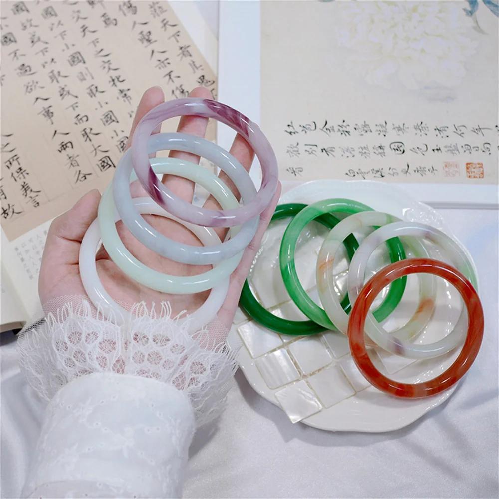 New Girl Sweet and Fresh White Elegant Gift Chinese Charm Exquisite Popular Retro Ink Round Bracelet Simple Daily Temperament